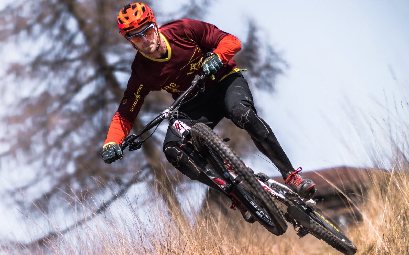 person riding mountain bike